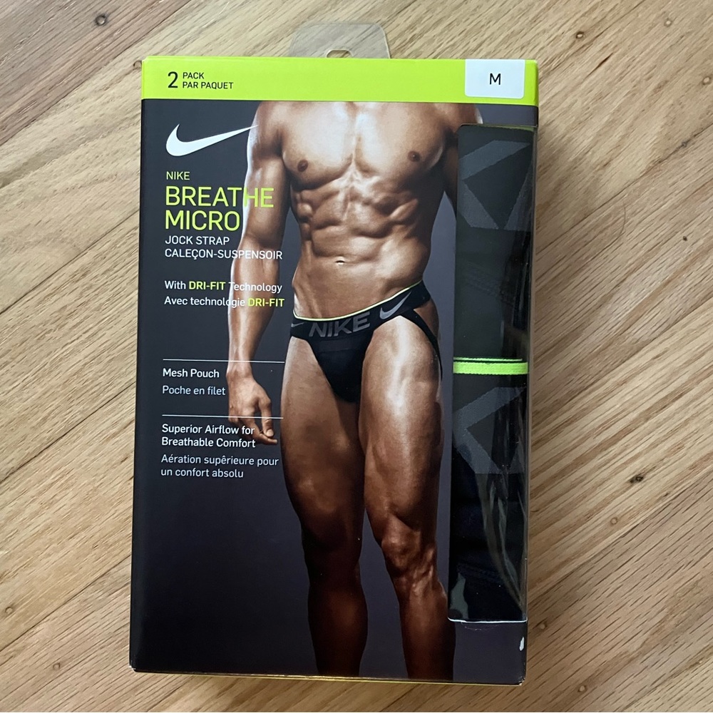 2 Pack - Nike Breathe Micro Jockstraps Medium